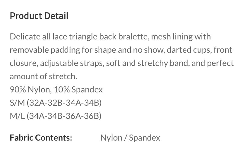 Lacey Racer Bralette