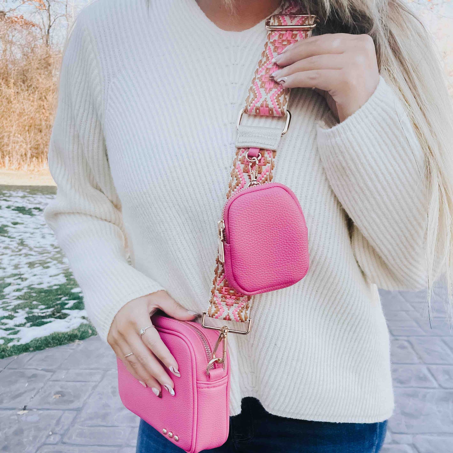 Pink Clara Pouch Strap