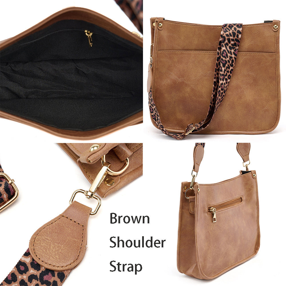 Grey Leopard Crossbody