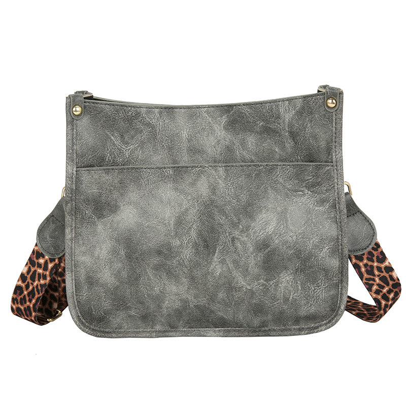 Grey Leopard Crossbody